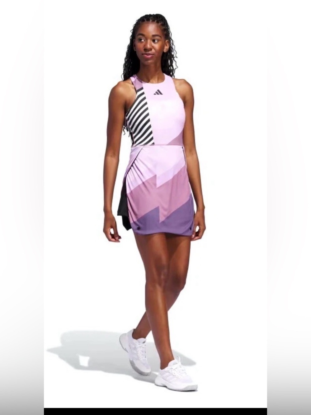 Adidas Women’s Aero Ready Transformative Tennis Dress Wonder Orchid/Black Small